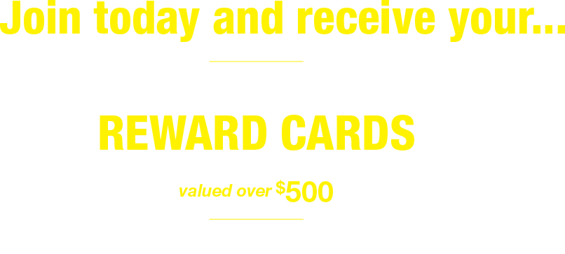 Join Today and Receive Your myFranco's Rewards Cards Valued Over $500