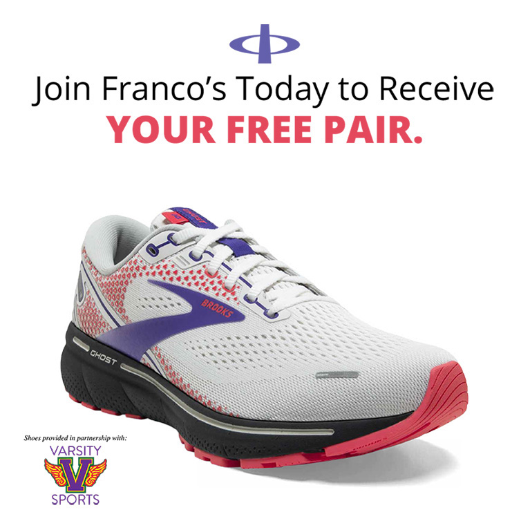 Join Franco's Today to Receive Your Free Pair. Shoes provided in partnership with Varsity Sports